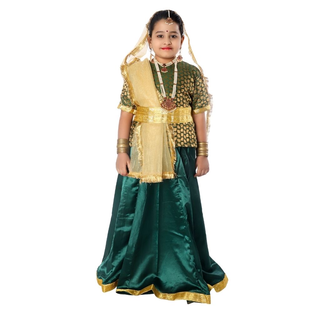 green emerald velvet dress Buy Kathak Indian Classical Dance Costume for Girls and Females-Green |  Without Jewellery 4-5 Years Online at Low Prices in India